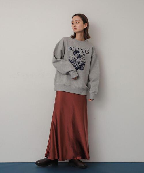 Rene ❁ フレンチリネン お花ボタンスカート38 Rene ❁ フレンチリネン