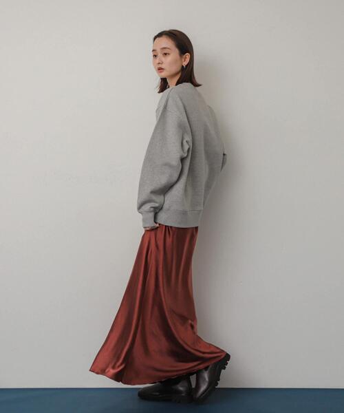 SENSE OF PLACE by URBAN RESEARCH(センスオブプレイスバイアーバンリサーチ)の「『WEB/一部店舗限定サイズ』ナローサテンスカート(スカート・レディース・チャコールグレー/カーキ/アイボリー/ライトピンク/ブラック/ブラウン・MEDIUM/SMALL/TALL)」の13枚目の写真