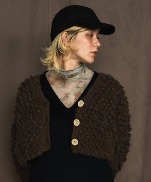 ORIENT MILLINERY（オリエント ミリナリー）の「NANA【ﾅﾅ】ツイードキャップ（キャップ・レディース・ブルー/ブラック/グレー・FREE）」の7枚目の写真