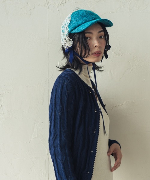 ORIENT MILLINERY（オリエント ミリナリー）の「NANA【ﾅﾅ】ツイードキャップ（キャップ・レディース・ブルー/ブラック/グレー・FREE）」の19枚目の写真