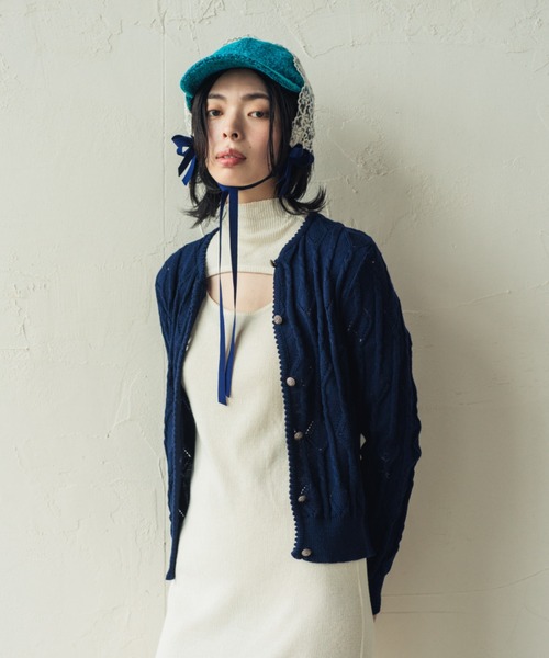 ORIENT MILLINERY（オリエント ミリナリー）の「NANA【ﾅﾅ】ツイードキャップ（キャップ・レディース・ブルー/ブラック/グレー・FREE）」の4枚目の写真