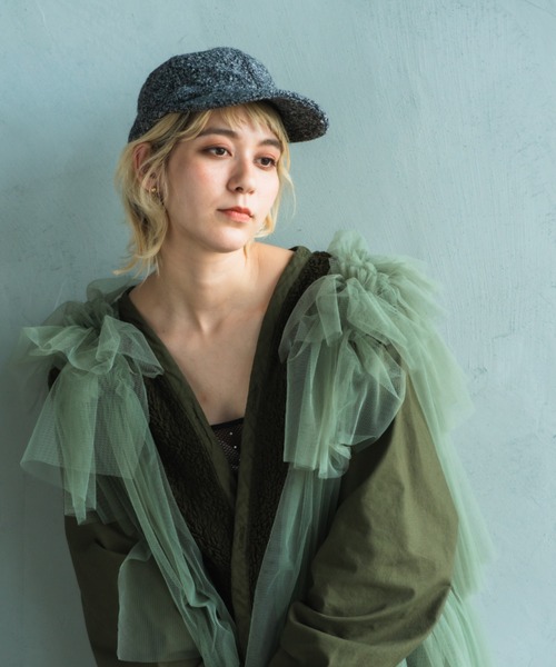 ORIENT MILLINERY（オリエント ミリナリー）の「NANA【ﾅﾅ】ツイードキャップ（キャップ・レディース・ブルー/ブラック/グレー・FREE）」の10枚目の写真