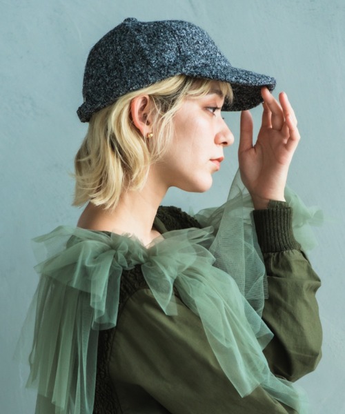 ORIENT MILLINERY（オリエント ミリナリー）の「NANA【ﾅﾅ】ツイードキャップ（キャップ・レディース・ブルー/ブラック/グレー・FREE）」の15枚目の写真