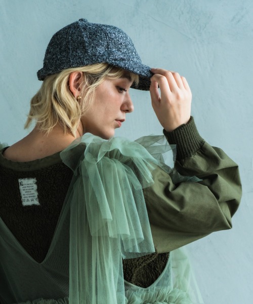 ORIENT MILLINERY（オリエント ミリナリー）の「NANA【ﾅﾅ】ツイードキャップ（キャップ・レディース・ブルー/ブラック/グレー・FREE）」の16枚目の写真