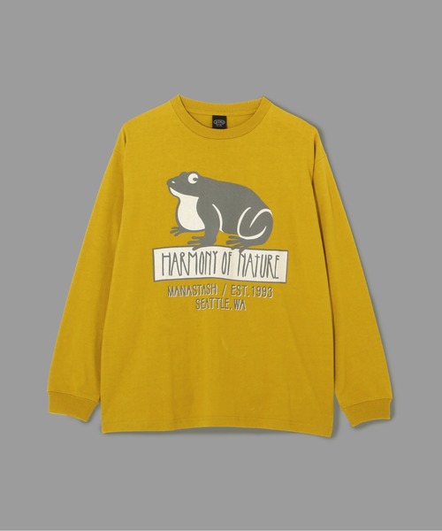 MANASTASH（マナスタッシュ）の「MANASTASH/マナスタッシュ/CiTee L/S TEE HON（Tシャツ/カットソー・メンズ・イエロー/ホワイト/ブラック・L/M/S/XL）」の3枚目の写真