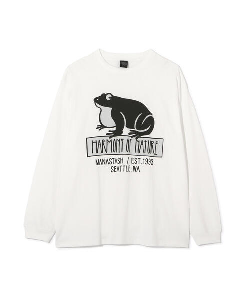 MANASTASH（マナスタッシュ）の「MANASTASH/マナスタッシュ/CiTee L/S TEE HON（Tシャツ/カットソー・メンズ・イエロー/ホワイト/ブラック・L/M/S/XL）」の12枚目の写真