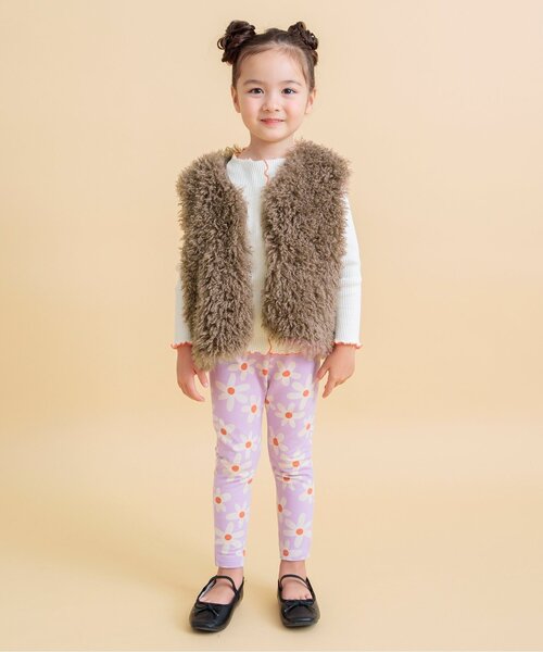 Beauty＆youth　ベージュ　ファーベスト BEAUTY＆YOUTH UNITED ARROWS ベスト ジレ フェイクファー レディース