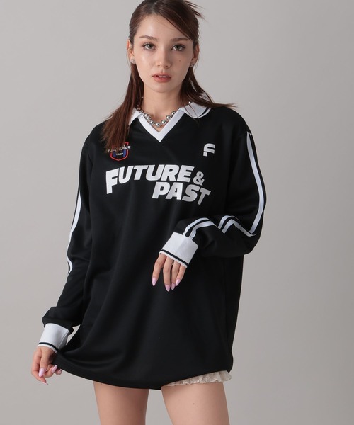 FOREVER 21(フォーエバー トゥエンティーワン)の「【2024FW】ゲームシャツ(Tシャツ/カットソー・レディース・レッド/オフホワイト/ブラック・FREE)」の3枚目の写真