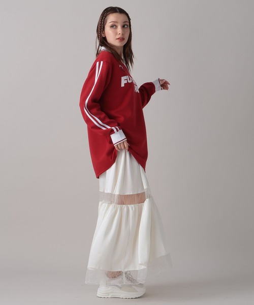 FOREVER 21(フォーエバー トゥエンティーワン)の「【2024FW】ゲームシャツ(Tシャツ/カットソー・レディース・レッド/オフホワイト/ブラック・FREE)」の8枚目の写真