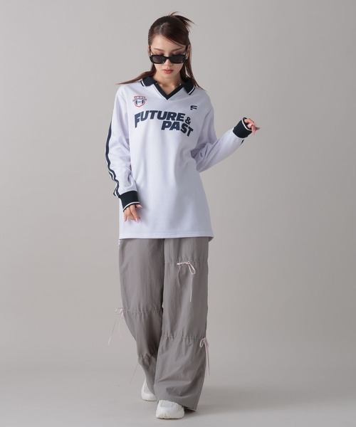 FOREVER 21(フォーエバー トゥエンティーワン)の「【2024FW】ゲームシャツ(Tシャツ/カットソー・レディース・レッド/オフホワイト/ブラック・FREE)」の11枚目の写真