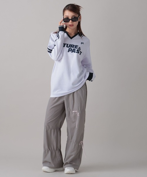FOREVER 21(フォーエバー トゥエンティーワン)の「【2024FW】ゲームシャツ(Tシャツ/カットソー・レディース・レッド/オフホワイト/ブラック・FREE)」の13枚目の写真