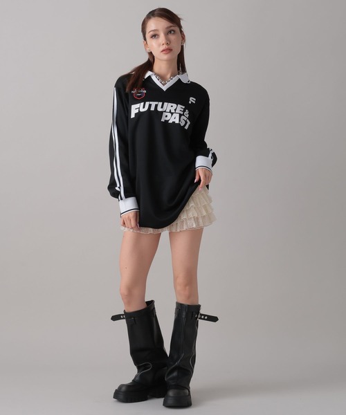 FOREVER 21(フォーエバー トゥエンティーワン)の「【2024FW】ゲームシャツ(Tシャツ/カットソー・レディース・レッド/オフホワイト/ブラック・FREE)」の17枚目の写真