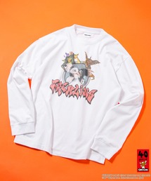 【GREMLINS/グレムリン】オリジナルデザインロンT ギズモ ドロップショルダー ビッグシルエット ユニセックス