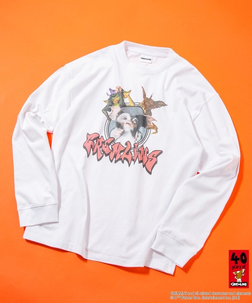 JEANS MATE(ジーンズメイト)の「【GREMLINS/グレムリン】オリジナルデザインロンT ギズモ ドロップショルダー ビッグシルエット ユニセックス(Tシャツ/カットソー・メンズ・グレー系その他/ベージュ系その他2/ホワイト系その他/グレー系その他2/ブルー系その他・SMALL/MEDIUM/LARGE/X-LARGE)」の2枚目の写真