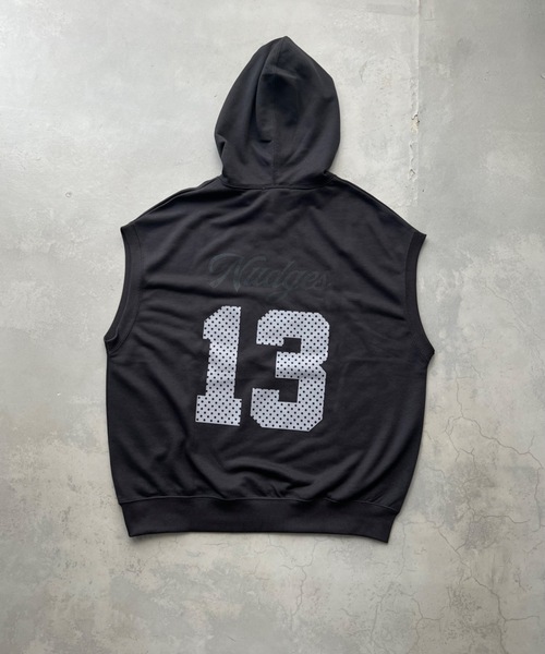 SHAGGIE(シャギー)の「フード付きノースリオーバースウェット(スウェット・レディース・チャコールグレー/ボルドー・FREE)」の15枚目の写真