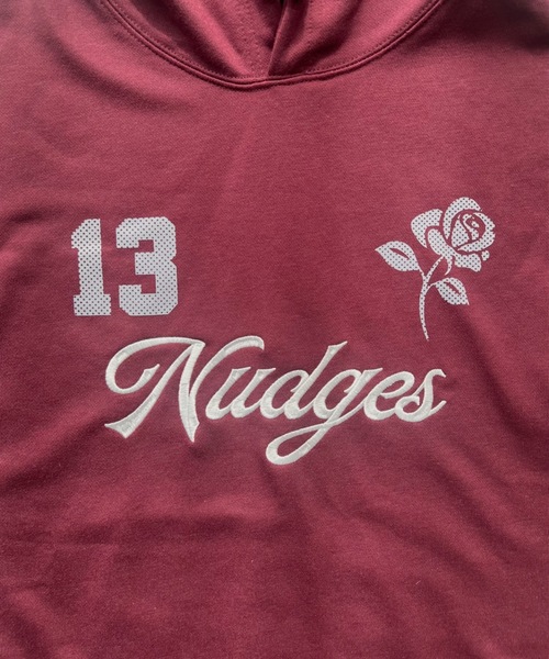 SHAGGIE(シャギー)の「フード付きノースリオーバースウェット(スウェット・レディース・チャコールグレー/ボルドー・FREE)」の5枚目の写真