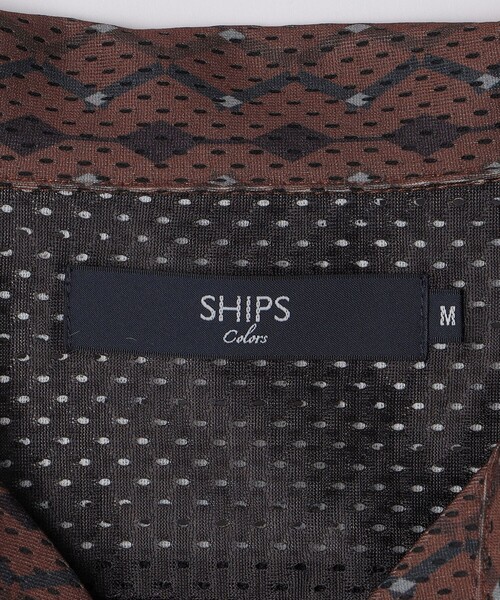 SHIPS Colors(シップス カラーズ)の「SHIPS Colors:〈洗濯機可能〉メッシュ プリント シャツ(シャツ/ブラウス・メンズ・ネイビー/ブラウン/グレー・MEDIUM/LARGE/X-LARGE)」の9枚目の写真