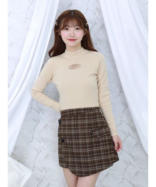 【セール】デコルテロゴ開きニットTOP（ニット/セーター）｜EATME（イートミー）