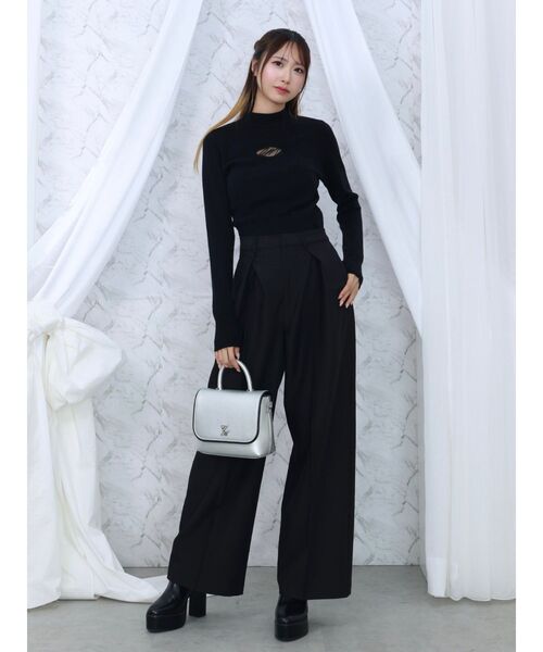 【セール】デコルテロゴ開きニットTOP（ニット/セーター）｜EATME（イートミー）