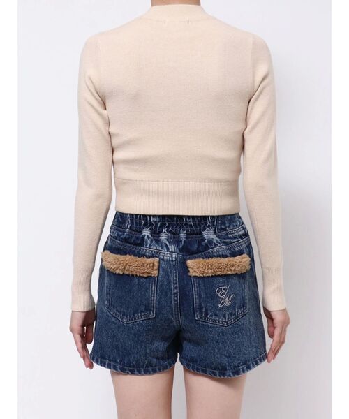 【セール】デコルテロゴ開きニットTOP（ニット/セーター）｜EATME（イートミー）