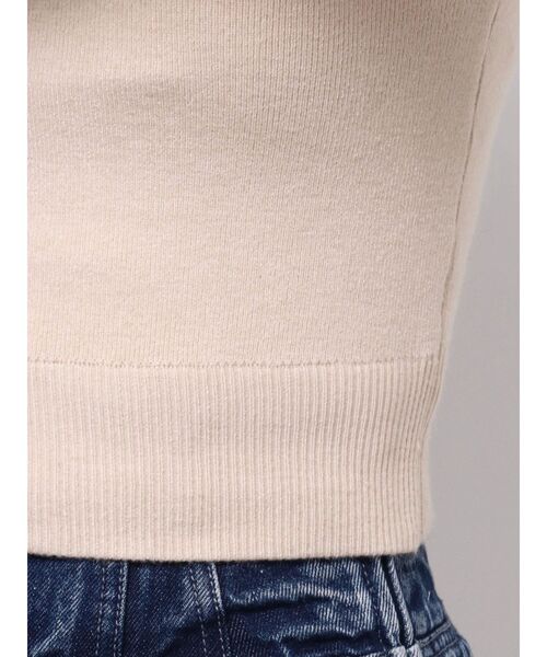 ニット セーター デコルテロゴ開きニットTOP レディース セール】デコルテロゴ開きニットTOP（ニット/セーター）｜EATME