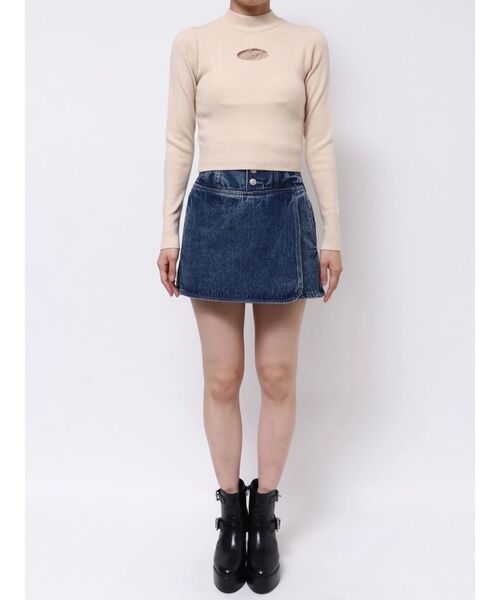 【セール】デコルテロゴ開きニットTOP（ニット/セーター）｜EATME（イートミー）