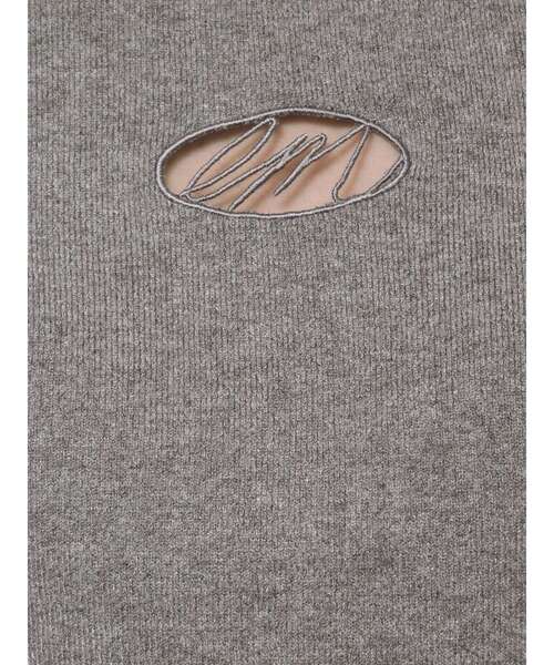 【セール】デコルテロゴ開きニットTOP（ニット/セーター）｜EATME（イートミー）