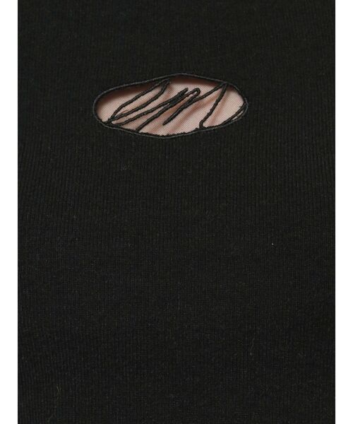 【セール】デコルテロゴ開きニットTOP（ニット/セーター）｜EATME（イートミー）