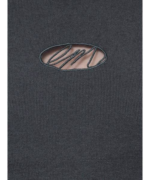 【セール】デコルテロゴ開きニットTOP（ニット/セーター）｜EATME（イートミー）