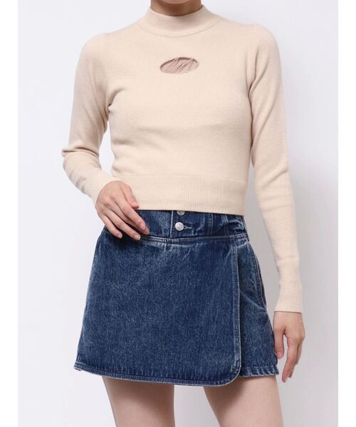 【セール】デコルテロゴ開きニットTOP（ニット/セーター）｜EATME（イートミー）