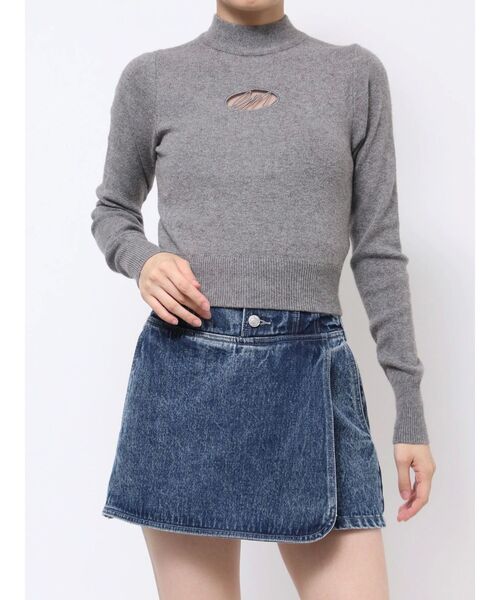 【セール】デコルテロゴ開きニットTOP（ニット/セーター）｜EATME（イートミー）