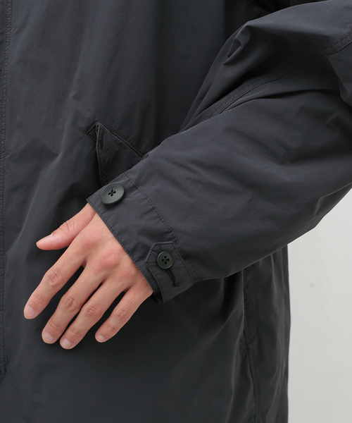 ATON(エイトン)の「ATON(エイトン) AIR WEATHER SHORT MODS COAT JKAGCW0800(モッズコート・メンズ・チャコールグレー/ブラック・6/4)」の10枚目の写真