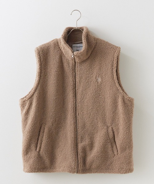 U.S. POLO ASSN.（ユーエスポロアッスン）の「U.S. POLO ASSN./ユーエスポロアッスン スタンドカラーベスト（ベスト・メンズ・ベージュ/ダークブルー/ダークオレンジ/ブラック・M/L/LL）」の3枚目の写真