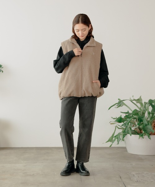 U.S. POLO ASSN.（ユーエスポロアッスン）の「U.S. POLO ASSN./ユーエスポロアッスン スタンドカラーベスト（ベスト・メンズ・ベージュ/ダークブルー/ダークオレンジ/ブラック・M/L/LL）」の11枚目の写真