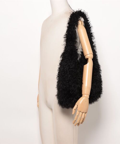 SpRay（スプレイ）の「フェザートートバッグ（トートバッグ・レディース・ベージュ/アイボリー/ブラック・FREE）」の18枚目の写真