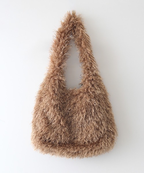 SpRay（スプレイ）の「フェザートートバッグ（トートバッグ・レディース・ベージュ/アイボリー/ブラック・FREE）」の10枚目の写真