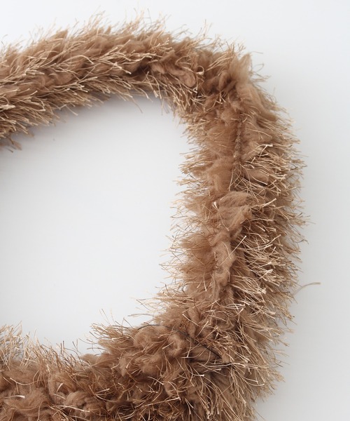 SpRay（スプレイ）の「フェザートートバッグ（トートバッグ・レディース・ベージュ/アイボリー/ブラック・FREE）」の12枚目の写真