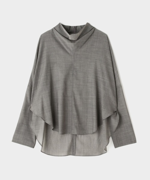 LE PHIL(ルフィル)の「シアーウールローンハイネックブラウス(シャツ/ブラウス・レディース・グレー/グレー系その他/レッド・F)」の3枚目の写真