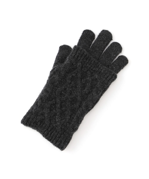 ROPE' PICNIC(ロペピクニック)の「3WAY/ケーブル編み×リブ編みニットグローブ(手袋・レディース・チャコールグレー/グレー/キナリ・FREE)」の8枚目の写真