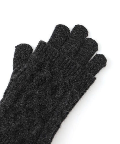 ROPE' PICNIC(ロペピクニック)の「3WAY/ケーブル編み×リブ編みニットグローブ(手袋・レディース・チャコールグレー/グレー/キナリ・FREE)」の10枚目の写真