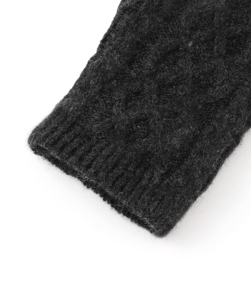 ROPE' PICNIC(ロペピクニック)の「3WAY/ケーブル編み×リブ編みニットグローブ(手袋・レディース・チャコールグレー/グレー/キナリ・FREE)」の11枚目の写真