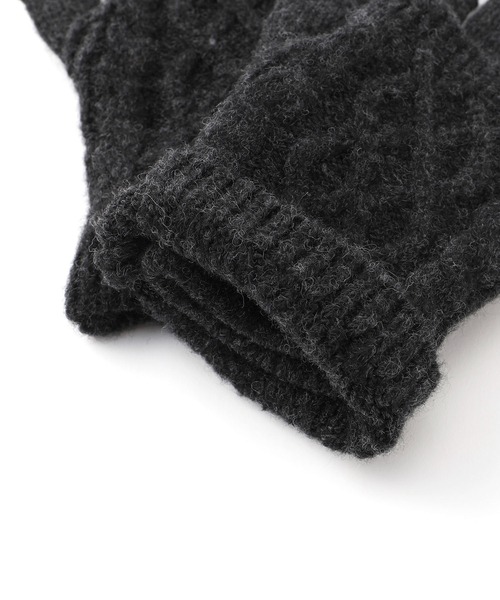 ROPE' PICNIC(ロペピクニック)の「3WAY/ケーブル編み×リブ編みニットグローブ(手袋・レディース・チャコールグレー/グレー/キナリ・FREE)」の12枚目の写真