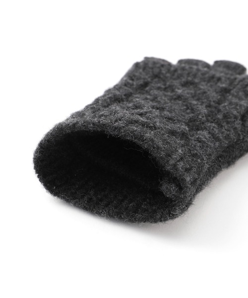 ROPE' PICNIC(ロペピクニック)の「3WAY/ケーブル編み×リブ編みニットグローブ(手袋・レディース・チャコールグレー/グレー/キナリ・FREE)」の13枚目の写真