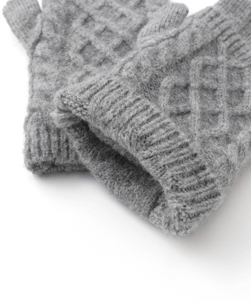 ROPE' PICNIC(ロペピクニック)の「3WAY/ケーブル編み×リブ編みニットグローブ(手袋・レディース・チャコールグレー/グレー/キナリ・FREE)」の17枚目の写真