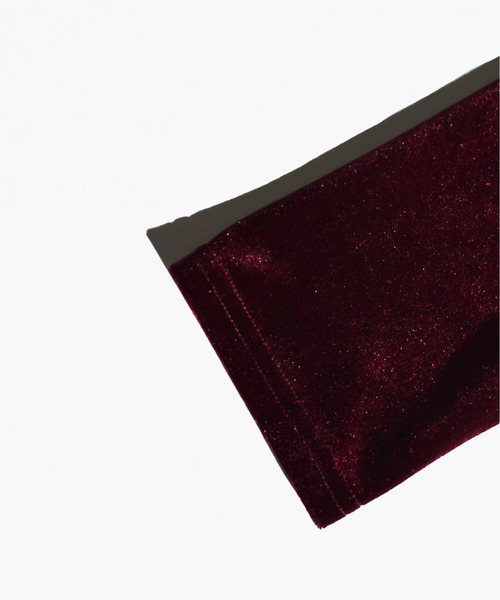 kiehtova（キエトヴァ）の「【kiehtova】VELOR TOPS/ベロア トップス（Tシャツ/カットソー・レディース・オフホワイト/ピンク/バーガンディー/ブラック/グレー・FREE）」の14枚目の写真