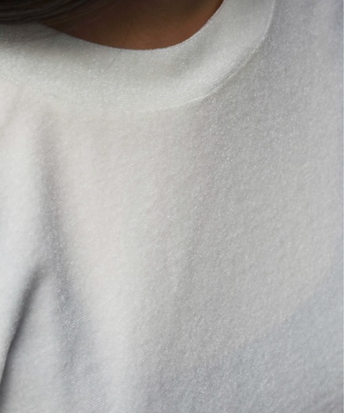 kiehtova（キエトヴァ）の「【kiehtova】VELOR TOPS/ベロア トップス（Tシャツ/カットソー・レディース・オフホワイト/ピンク/バーガンディー/ブラック/グレー・FREE）」の16枚目の写真