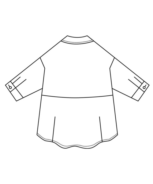 IEDIT（イディット）の「ＩＥＤＩＴ　リラクシーシルエットのきちんと見えスキッパーシャツブラウス（シャツ/ブラウス・レディース・ネイビー/オフホワイト/ベージュ・MEDIUM/X-LARGE/LARGE/XX-LARGE/SMALL/XXX-LARGE）」の8枚目の写真