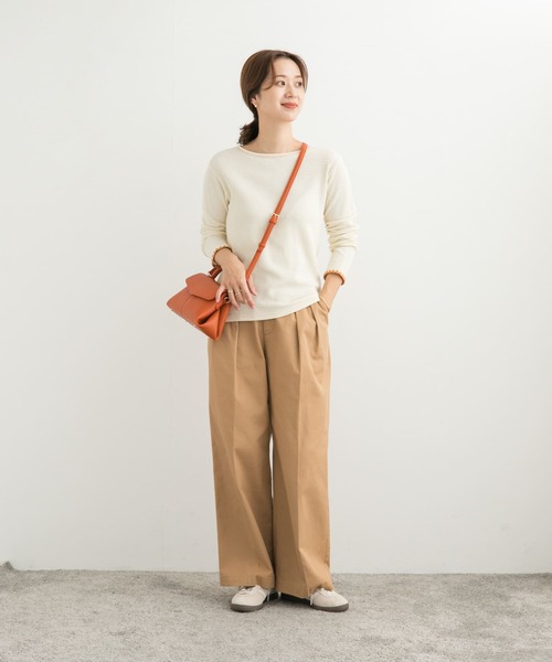 URBAN RESEARCH DOORS（アーバンリサーチドアーズ）の「刺繍ワッフルTシャツ（Tシャツ/カットソー・レディース・チャコールグレー/アイボリー・MEDIUM）」の10枚目の写真