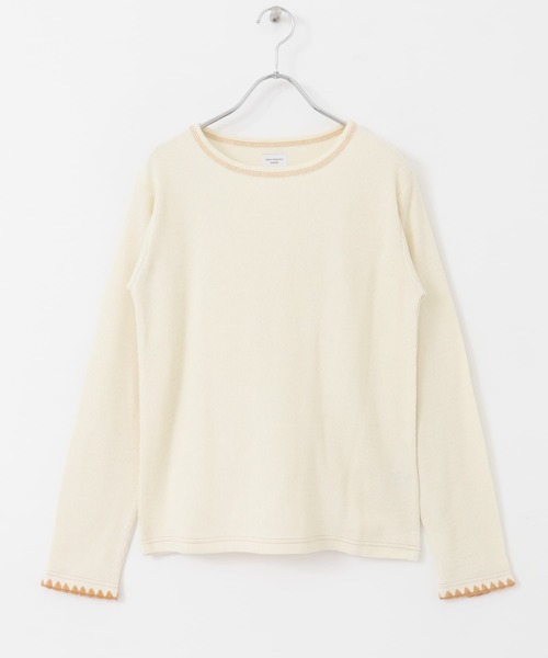 URBAN RESEARCH DOORS（アーバンリサーチドアーズ）の「刺繍ワッフルTシャツ（Tシャツ/カットソー・レディース・チャコールグレー/アイボリー・MEDIUM）」の21枚目の写真