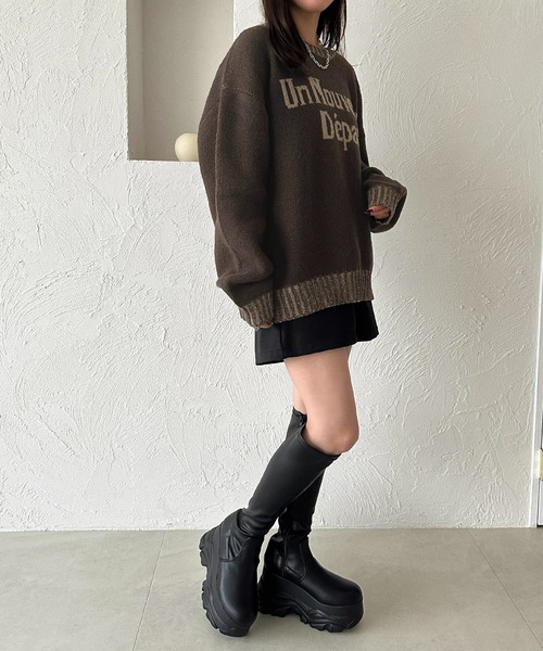 apres jour mignon（アプレジュールミニョン）の「厚底ロングブーツ【ZOZOTOWN限定アイテム】（ブーツ・レディース・ブラック・SMALL/MEDIUM/LARGE）」の3枚目の写真